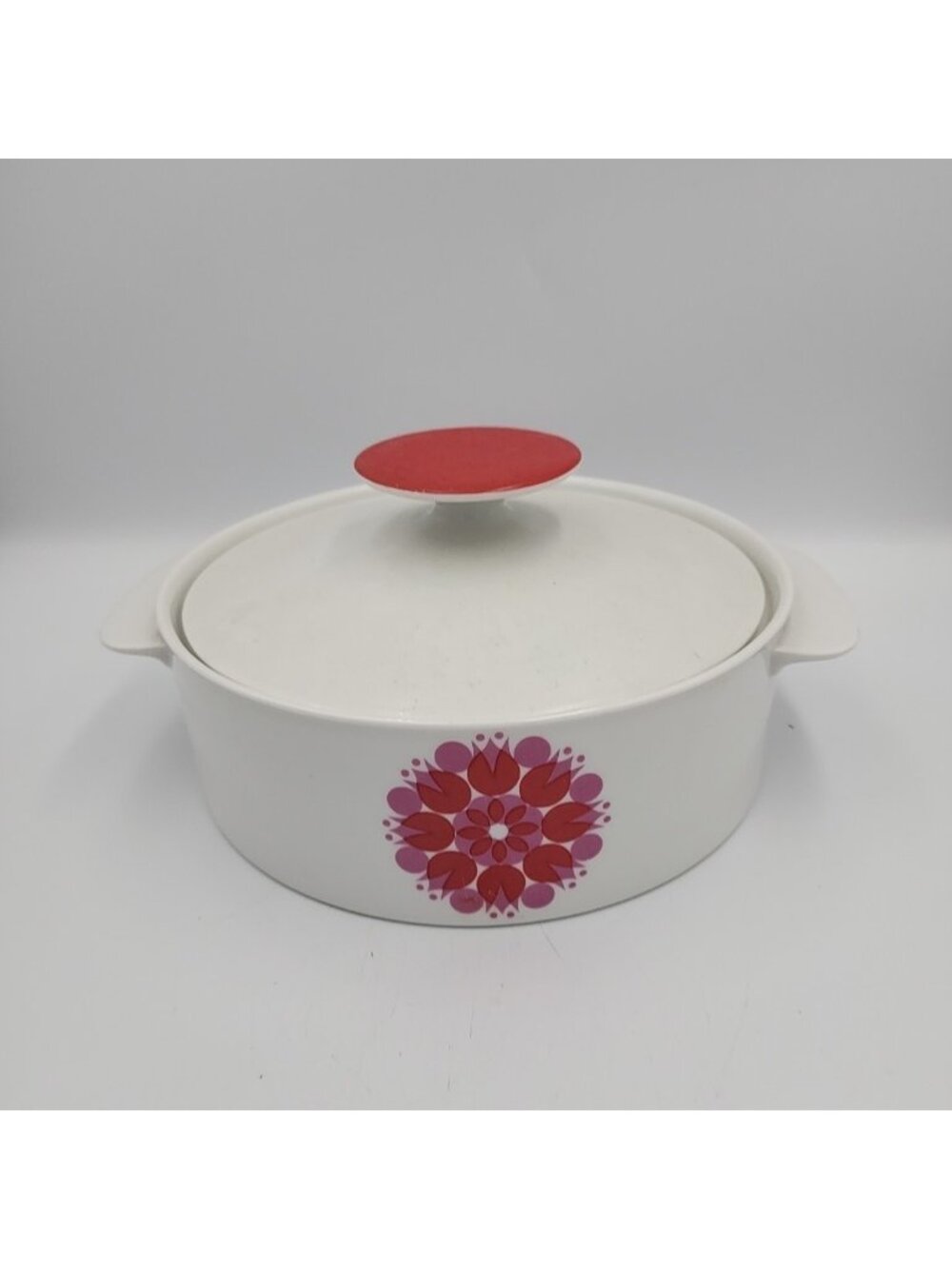 PINWHEEL RED by Thomas Covered Vegetable Dish With Lid Germany 8"
